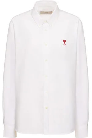 Ami Cotton Poplin Logo Shirt
