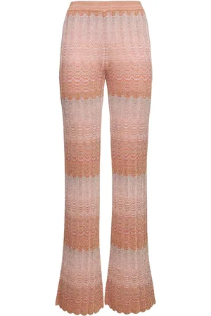 Missoni Striped Knit Viscose Lamé Flared Pants