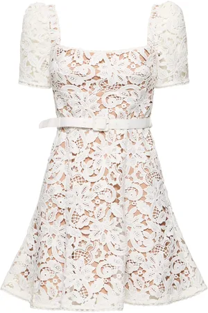 Self-Portrait Floral Lace Mini Dress