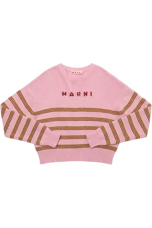Marni Striped Wool Blend Sweater W/logo