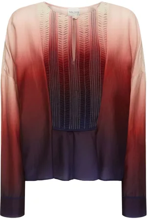 FORTE FORTE Geo Degradé Voile Origami Plastron Shirt