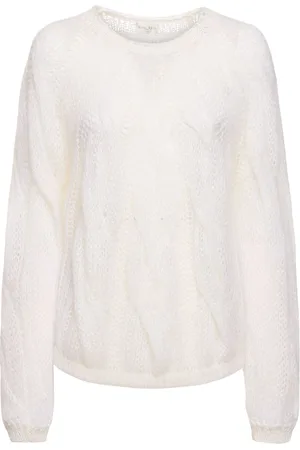 FORTE FORTE Mohair Blend Cable Knit Sweater