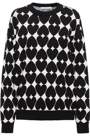 Moschino Printed Cotton Knit Sweater