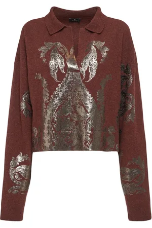 Etro Printed Wool Polo Sweater
