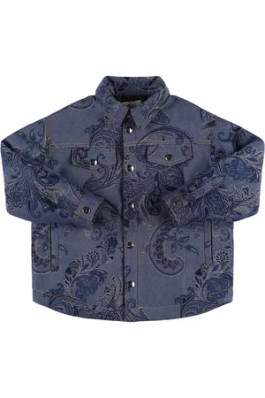 Etro Printed Cotton Blend Denim Jacket