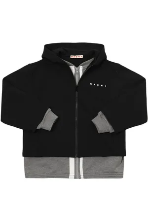 Marni Hooded Zip-up Cotton Sweatshirt