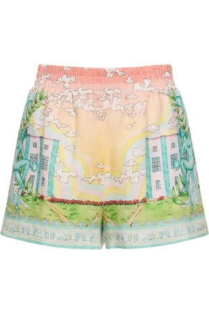Casablanca Printed Linen Shorts