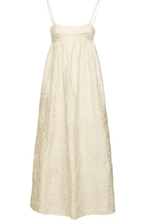 Loulou Studio Cavola Embroidered Silk Long Dress