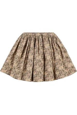 BONPOINT Printed Cotton Pleated Skirt