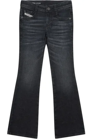 Diesel Stonewashed Stretch Cotton Flare Jeans