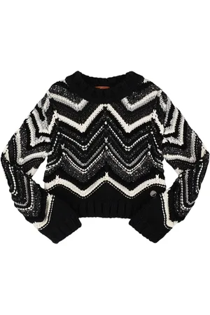 Missoni Zig Zag Jacquard Knit Wool Sweater