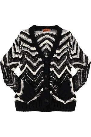 Missoni Zig Zag Jacquard Knit Wool Cardigan