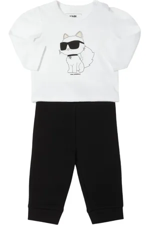 Karl Lagerfeld Printed Cotton Jersey T-shirt & Leggings