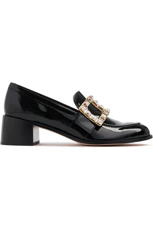 Roger Vivier 55mm Viv Rangers Patent Leather Loafers