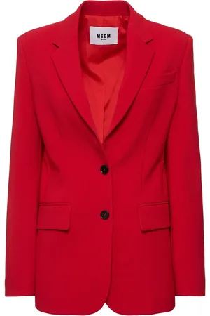 Msgm Double Crepe Cady Single Breast Jacket