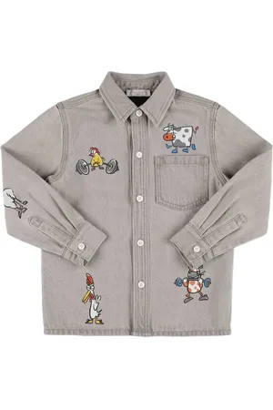 Stella McCartney Printed Cotton Denim Shirt
