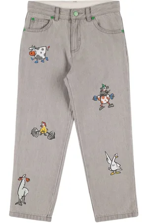 Stella McCartney Printed Cotton Denim Pants