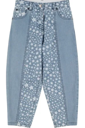 Stella McCartney Printed Cotton Denim Pants