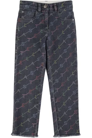 Stella McCartney Printed Cotton Denim Pants