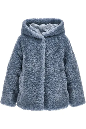 MONNALISA Poly Faux Fur Hooded Jacket