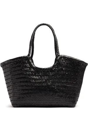 Dragon Diffusion Big Nantucket Woven Leather Basket Bag