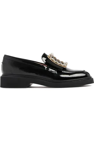Roger Vivier 30mm Viv Rangers Patent Leather Loafers