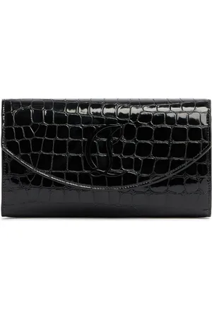 Christian Louboutin Loubi54 Embossed Leather Wallet W/chain