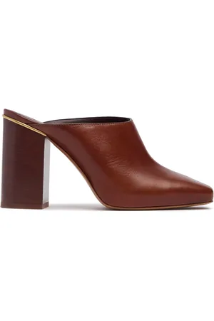 Chloé 100mm Ambre Leather Mules