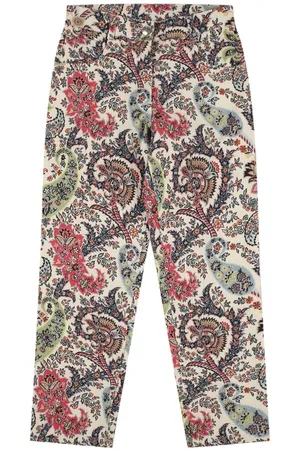 Etro Printed Stretch Cotton Pants
