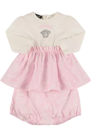 VERSACE Cotton Jersey Dress & Diaper Cover