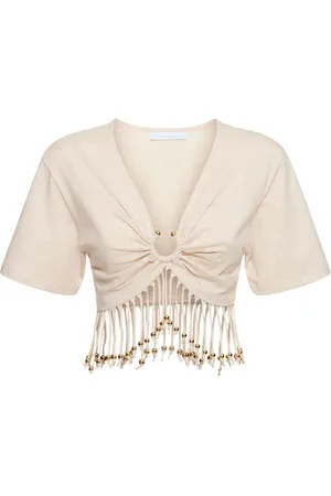 Paco rabanne Embellished Crop T-shirt