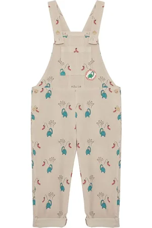 Weekend House Kids Printed Organic Cotton Corduroy Overalls