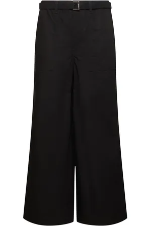 SACAI Rip Stop Cotton Blend Wide Pants