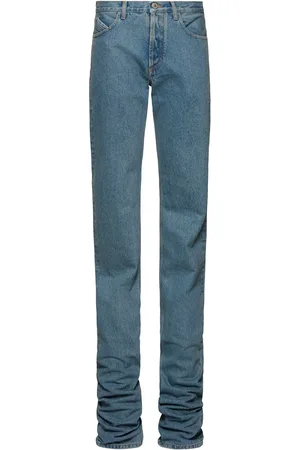 The Attico Extra Long Mid Rise Straight Jeans
