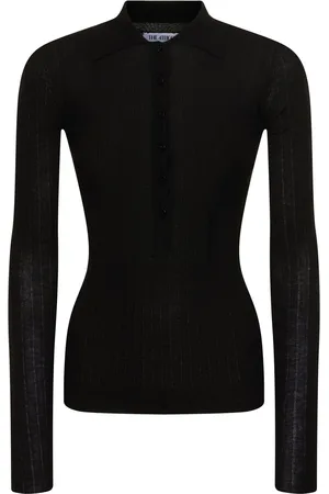 The Attico Buttoned Cashmere Polo Sweater