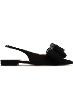Mach & Mach 15mm Le Cadeau Suede Slingback Flats