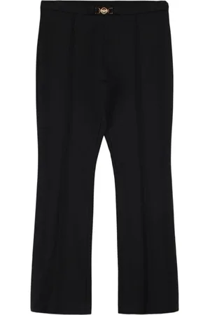 VERSACE Jersey Pants W/ Logo Buckle
