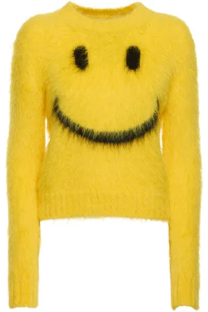 Moschino Mohair Blend Knit Crewneck Sweater