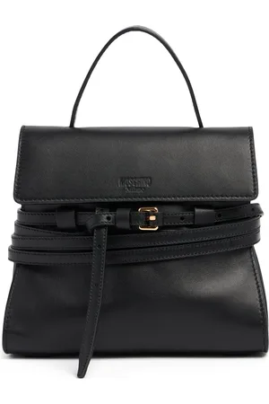 Moschino Mini Tie Me Leather Top Handle Bag