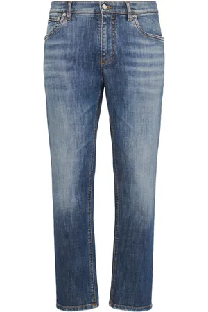 Dolce & Gabbana Five Pocket Logo Embroidered Jeans