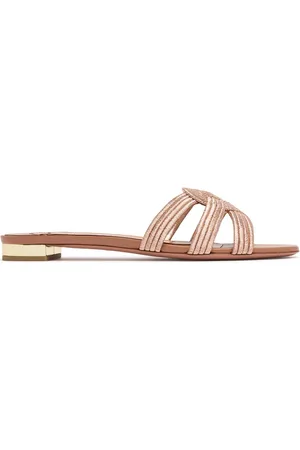 Aquazzura 10mm Felix Leather Flats
