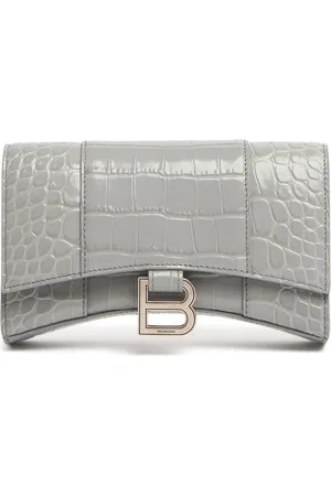 Balenciaga Hourglass Leather Wallet On Chain