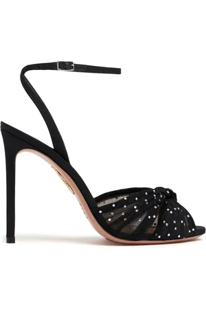 Aquazzura 105mm Slow Kisses Chiffon Sandals