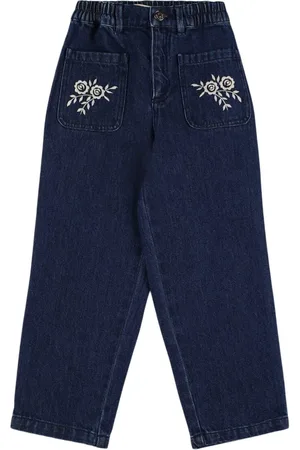 The New Society Embroidered Cotton Denim Jeans