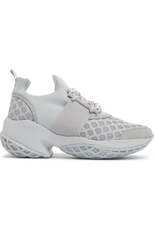 Roger Vivier Viv Run Cotton & Mesh Sneakers