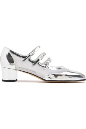 Carel 40mm Knight Leather & Mesh Pumps