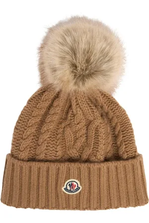 Moncler Virgin Wool Blend Beanie W/ Pompom