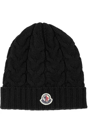 Moncler Cable Knit Virgin Wool Beanie Hat