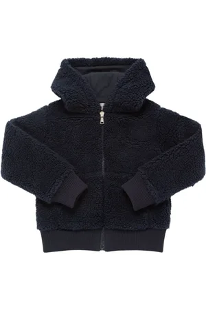 Moncler Tech Teddy Hooded Zip-up Jacket