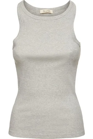 NILI LOTAN Jennifer Ribbed Cotton Tank Top
